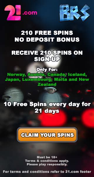  21 casino 210 free spins